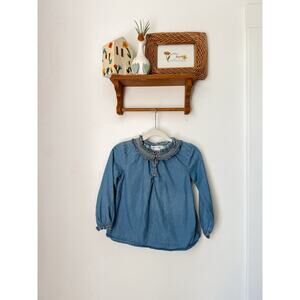 Zara chambray top - 4-5 years